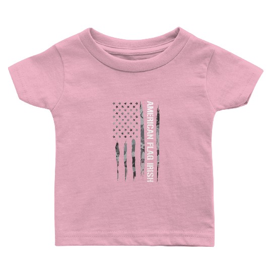 American Flag Irish Baby T Shirts