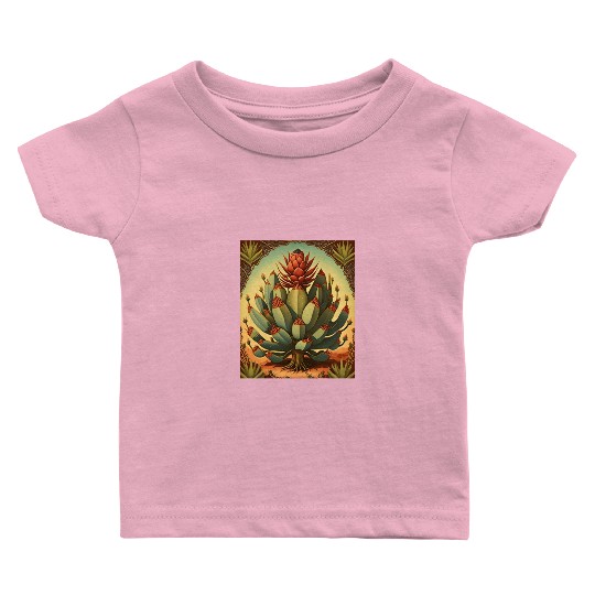 Agave Plant Collectors Agave Mexican Folk Painting Baby T Shirts