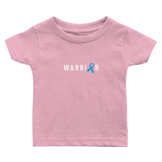 Prostate Cancer Warrior Light Blue Ribbon Dad Baby T Shirts