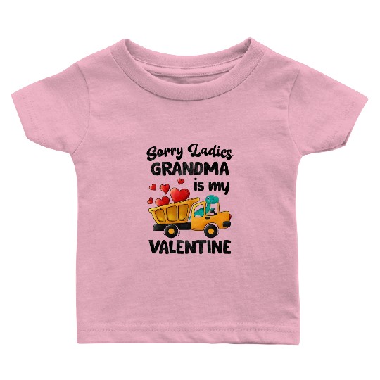 Grandma Is My Valentine Trex Dino Dump Truck Boys Baby T Shirts