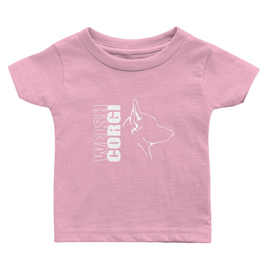 Funny Welsh Corgi Profile dog mom Baby T Shirts