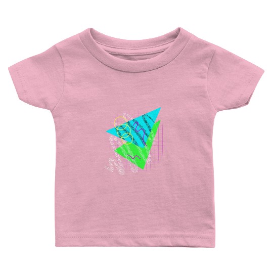 90's Neon Shapes Baby T Shirts