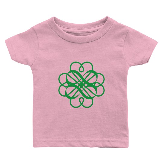4 Heart Clover Double Infinity Lucky Symbol Baby T Shirts