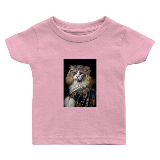 American Curl Princess Cat Breed Portrait Royal Re Baby T Shirts