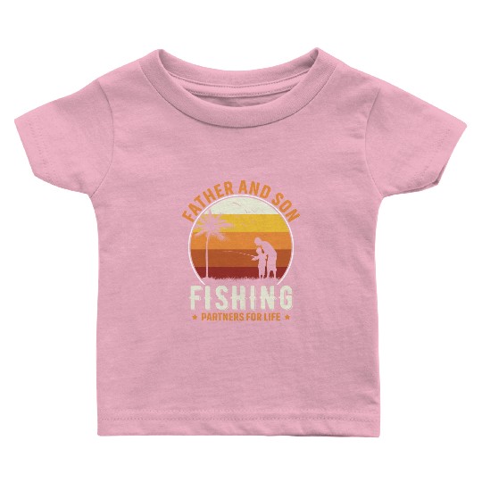 Father and son fishing partners for life Baby T Shirts