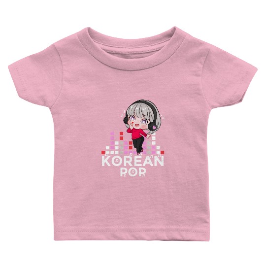 Kawaii Kpop Anime Finger Heart Korean Pop Chibi Baby T Shirts