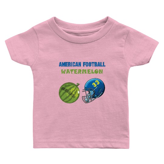 american football watermelon Baby T Shirts