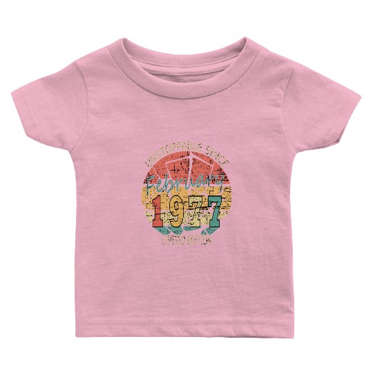 1977 Born Vintage Rose Gift Baby T Shirts