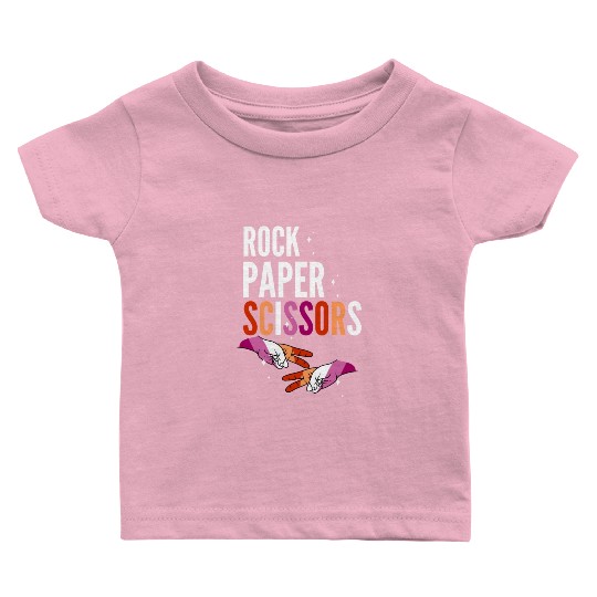 Rock Paper Scissors Lesbian LGBT Pride Lesbian Baby T Shirts