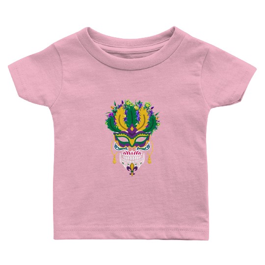 Dia De Los Muertos Mardi Gras Costume Flower Sugar Baby T Shirts
