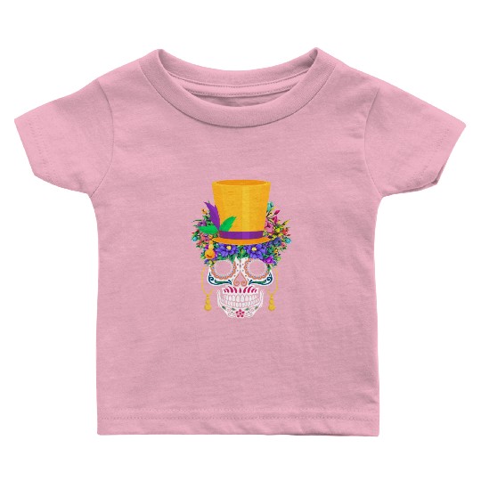 Mardi Gras Costume El Dia De Los Muertos Flower Baby T Shirts