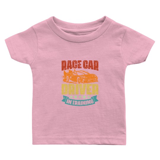 Vintage Race Car Driver In Training An Automotive Baby T Shirts
