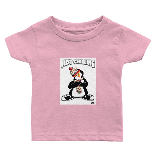 Just Chilling Penguin by Black Sheep Graphix Baby T Shirts