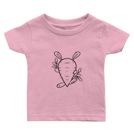 Easter Bunny Carrot As Color In Easter Baby T Shirts