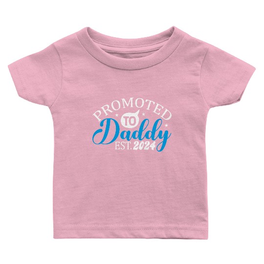 Promoted to daddy 2024 daddy to be 2024 Baby T Shirts
