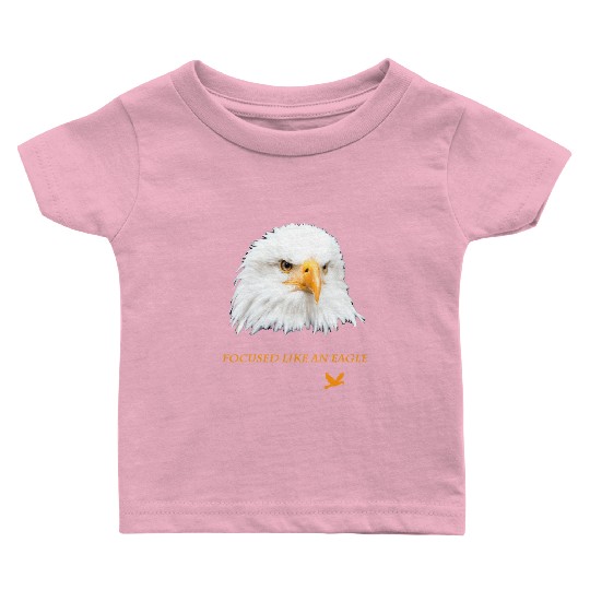 Bald Eagle Gift Idea Focussed like an Eagle Photo Baby T Shirts