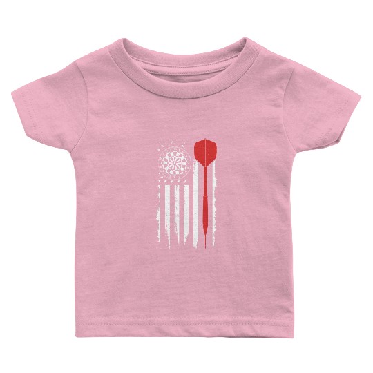 US Flag Patriotic Darts Baby T Shirts