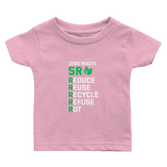 5R Waste Earth Day Planet Environment Trees Baby T Shirts