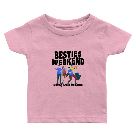 Funny Besties Weekend Trip 2023 Best Friend Vacay Baby T Shirts