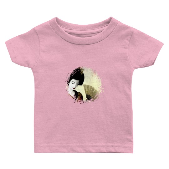 Geisha, traditional digital art, Japan Baby T Shirts