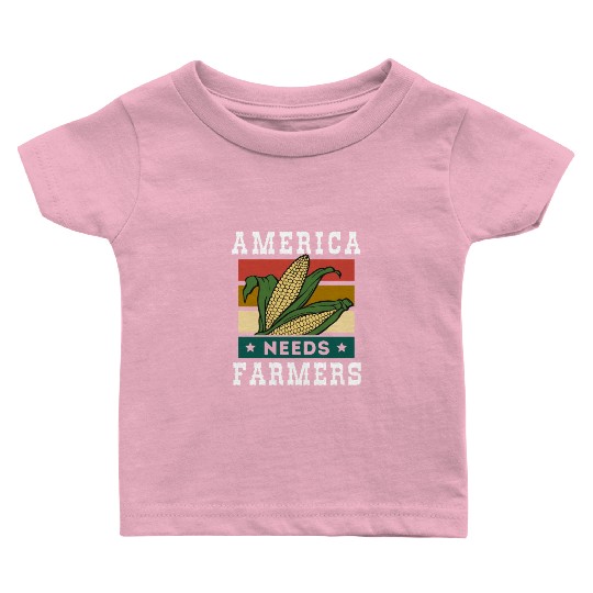 America Needs Farmers Baby T Shirts