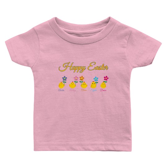 Happy Easter Austin Ashley Olivia Tyler Devon Baby T Shirts
