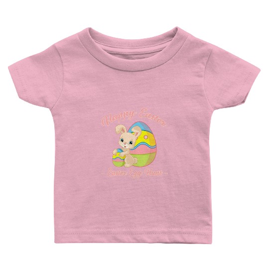Happy Easter Egg Hunt Bunny Gift Baby T Shirts