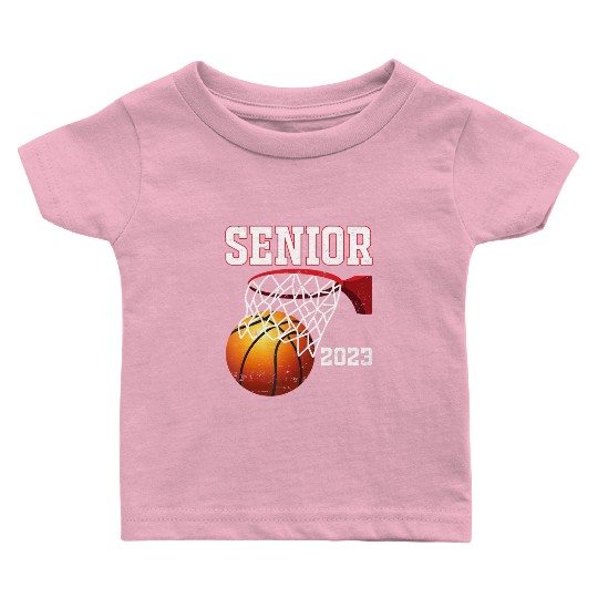 Graduate Senior Class of 2023 Basketball Player Baby T Shirts
