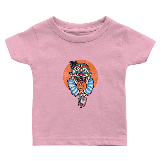 Horror Candy Corn Clown Baby T Shirts