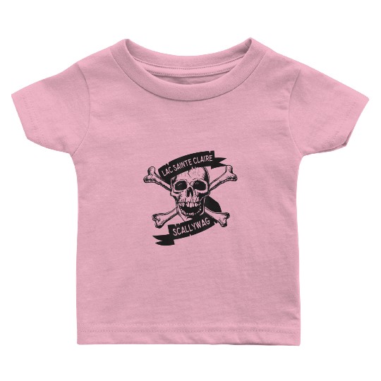 Michigan Lake St Clair Pirate Skull Bones Boating Baby T Shirts