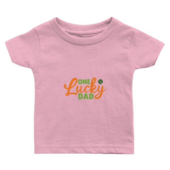 One Lucky dad Baby T Shirts