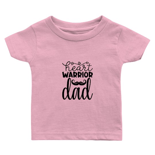 Heart Warrior Dad Baby T Shirts