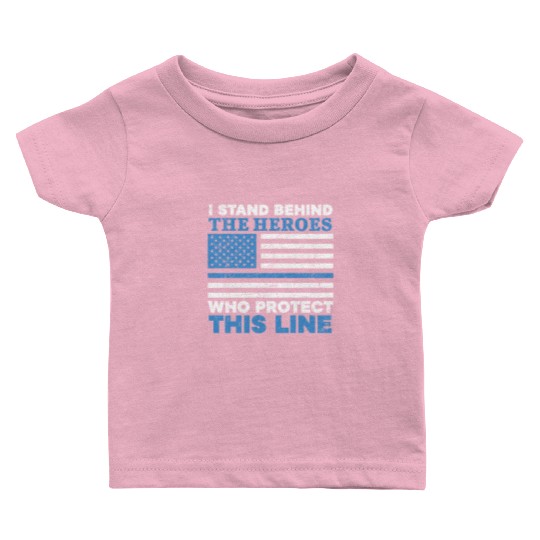Military Police Officer Law Enforcement USA Flag Baby T Shirts