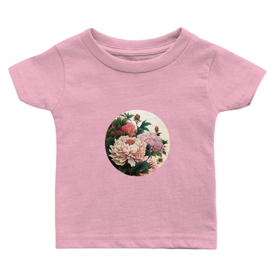 Peony flowers Baby T Shirts