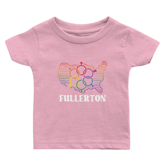 Fullerton Pride Month Pride Flag LGBT Community LG Baby T Shirts