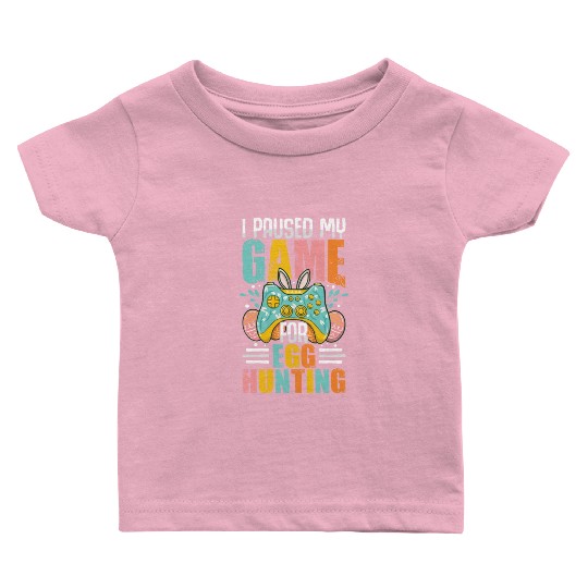 Happy Easter Motif Easter Eggs Funny Easter Bunny Baby T Shirts