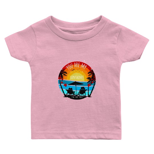 You are my Sunshine Sunset Palms Baby T Shirts