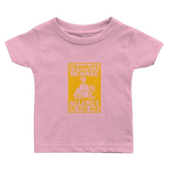 Peanuts Beware Allergy In The Air Peanut Allergic Baby T Shirts