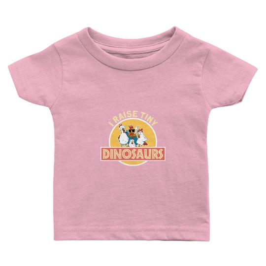 I Raise Tiny Dino Chickens Rooster Farmer Dinosaur Baby T Shirts