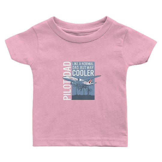 Commercial Jet Airliner Airplane Funny Fathers Baby T Shirts