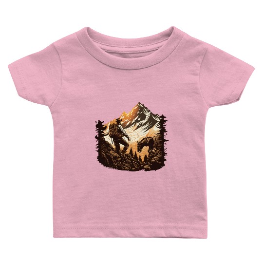 walking in mountains Baby T Shirts