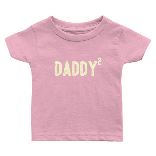 Mens Daddy to be of 2 kids 2nd power squared Dad s Baby T Shirts