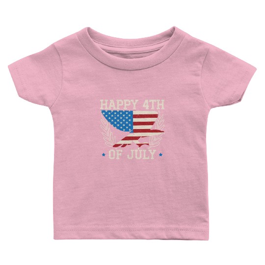 Patriotic America USA Flag 4th Of July America Baby T Shirts