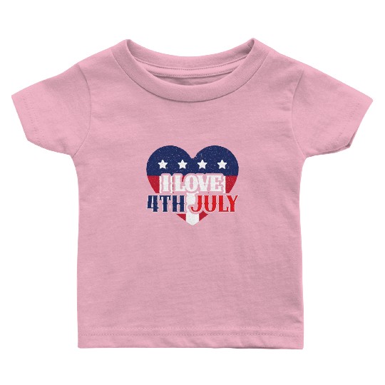 Patriotic America USA Flag 4th Of July American Baby T Shirts