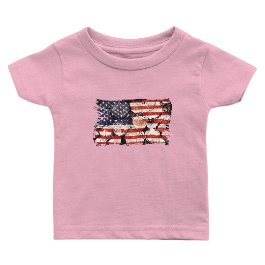 The Usa Flag Tree Trunks America Patriotism Baby T Shirts