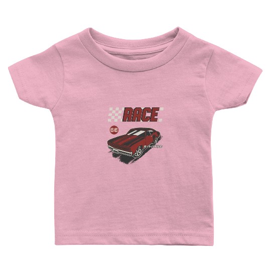 Retro Muscle Car Vintage Racing Car Lover Baby T Shirts