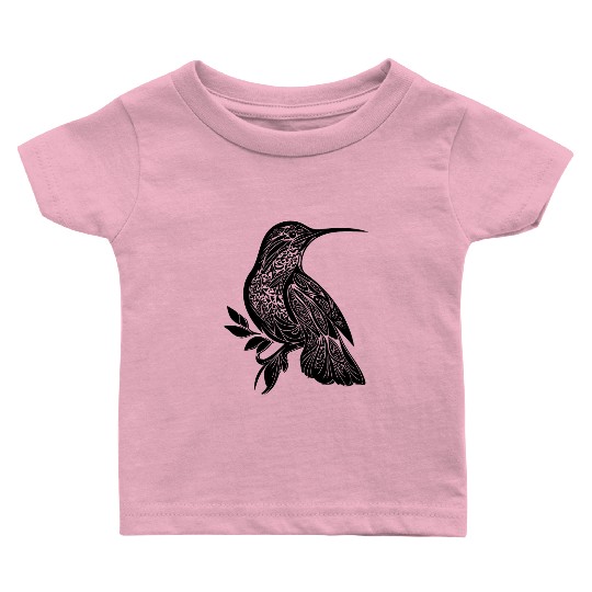 Exotic Tattoo Hummingbird Tribal Style Wings Baby T Shirts
