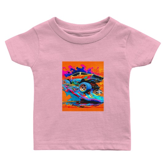 Car Muscle Car Vintage Retro muscle car Baby T Shirts