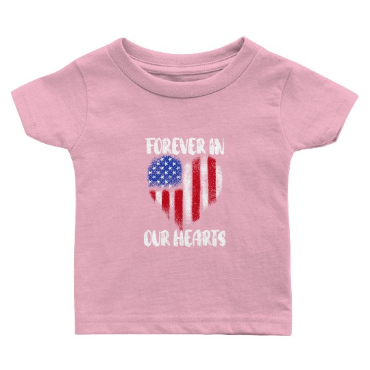 Patriotic Veteran USA Flag American Memorial Day Baby T Shirts