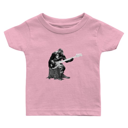 Bass Guitar Headstock Bass Guitar Baby T Shirts Print